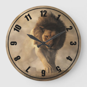Lion Large Clock