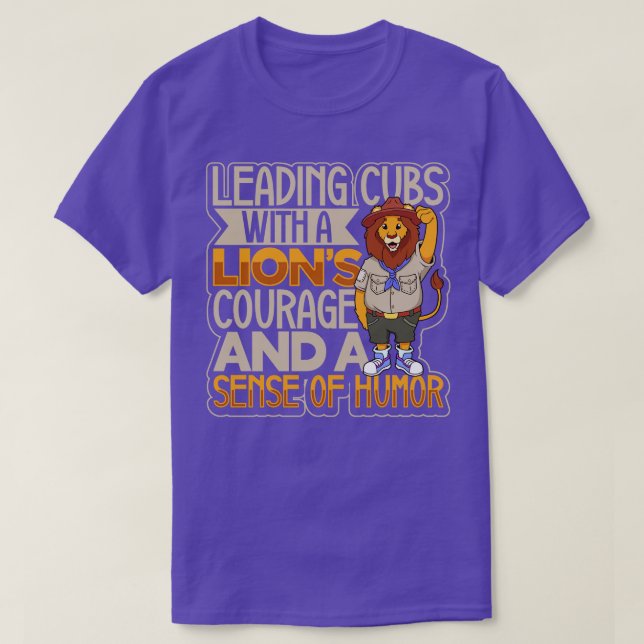 Lion leading cubs Scoutmaster T-Shirt (Design Front)
