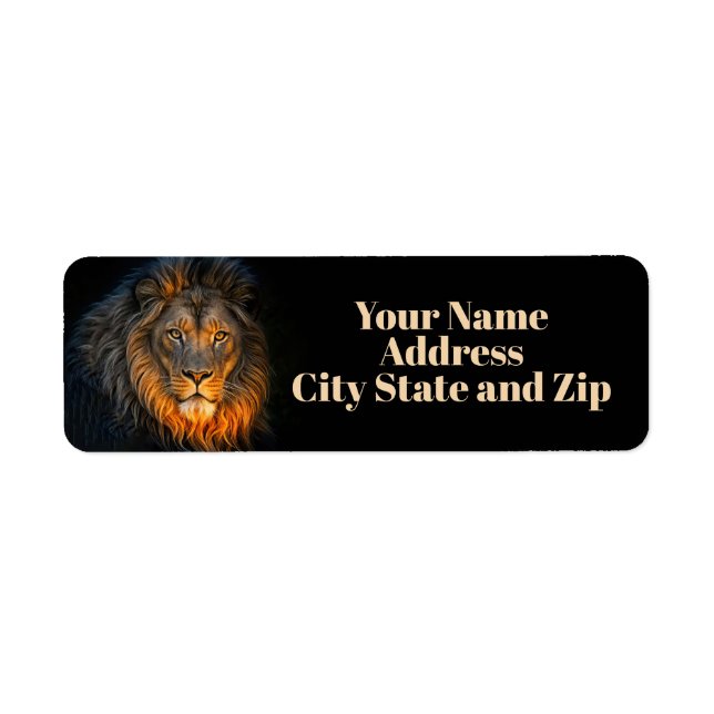 Lion Leo Return Address Labels (Front)