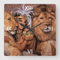 Lion Lioness Jungle Princess Wall Clock