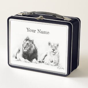 Lion & Lioness Lunch Box – Custom Gift