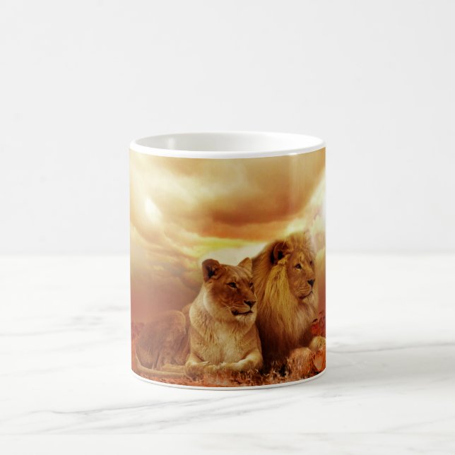 Lion & Lioness Mugs (Center)