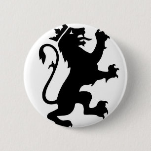 Lion logo 2 inch round button