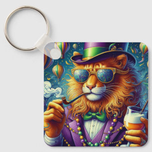 Lion/Louisiana Mardi Gras  Keychain