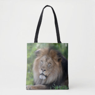Lion Lounging in a Forest Tote Bag