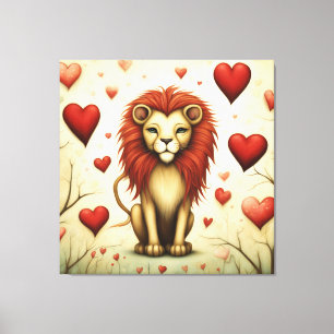 Lion Love 2 Canvas Print