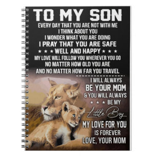 Lion Lover To My Son Lion Notebook