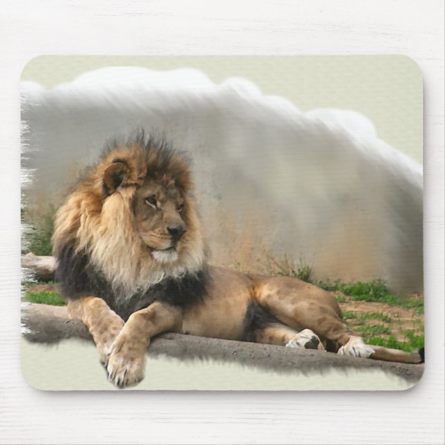 Lion Lovers Art Gifts Mouse Pad (Front)