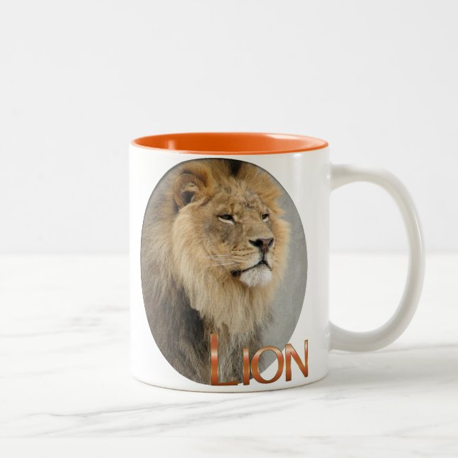 Lion Lovers King of the Jungle Two-Tone Coffee Mug (Right)