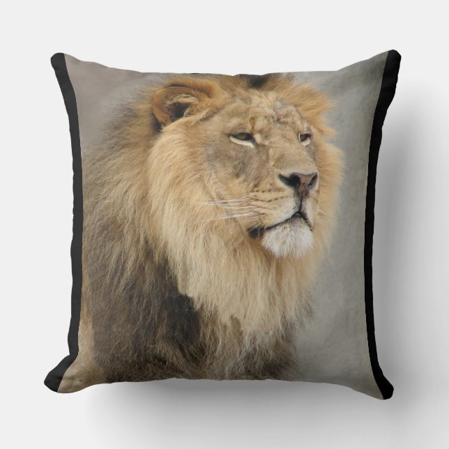 Lion Lovers Throw Pillow (Front)