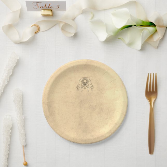 lion medieva paper plate (Wedding)