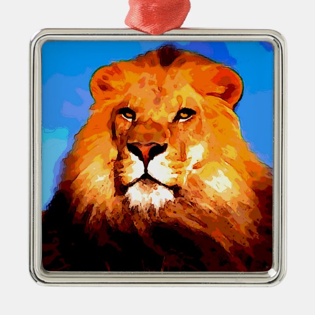 Lion Metal Ornament (Front)