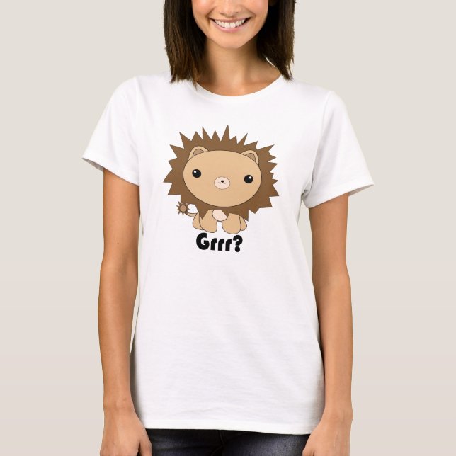 Lion mignon Grrr de Kawaii ? T-shirt (Devant)