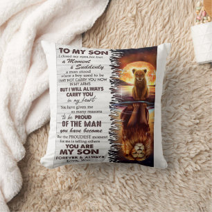 Lion Mom To My Son I Closed My Eyes Throw Pillow