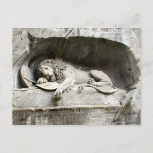 Lion Monument, Lucerne Postcard
