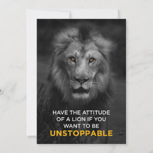 Lion Motivational Unstoppaple Save The Date