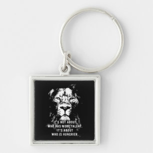 Lion - Motivational Words - Inspirational Keychain