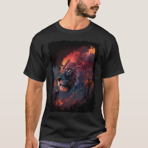 Lion mountain sunset retro 70s vintage  2 T-Shirt