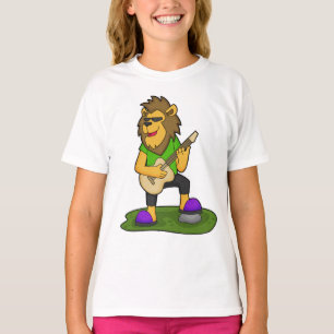 Lion Musician Guitar Music T-Shirt