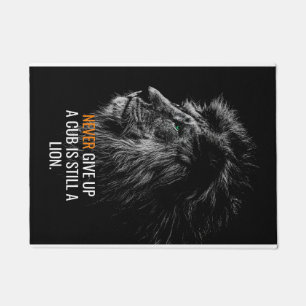Lion Never Give Up Doormat