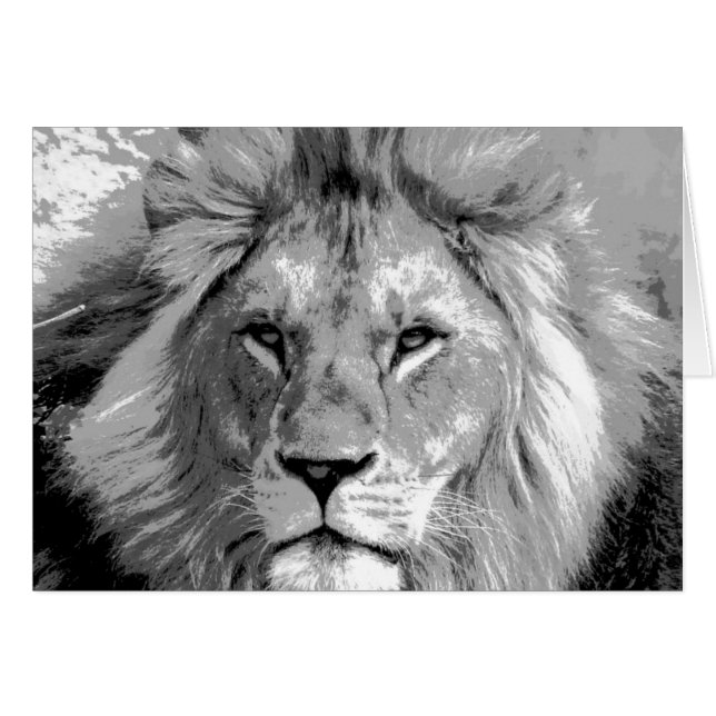 Lion noir blanc (Devant horizontal)