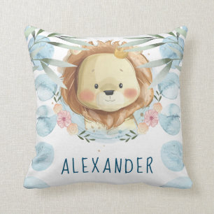 Lion Nursery Personalized Throw Pillow