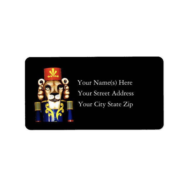Lion Nutcracker Address Label (Front)