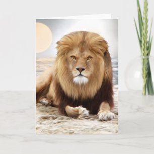 Lion Ocean Photo Paint Card