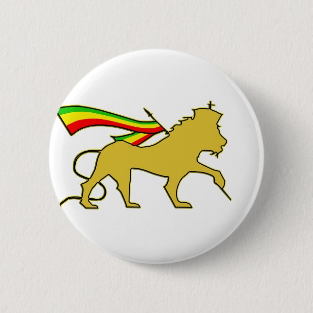 Lion Of Judah 2 Inch Round Button (Front)