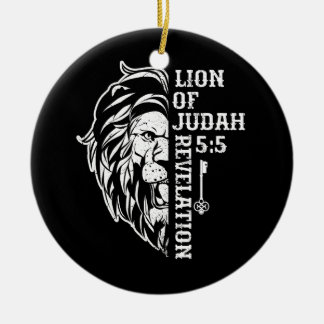 Lion of Judah 5 5 Christian Graphic Design Christi Ceramic Ornament