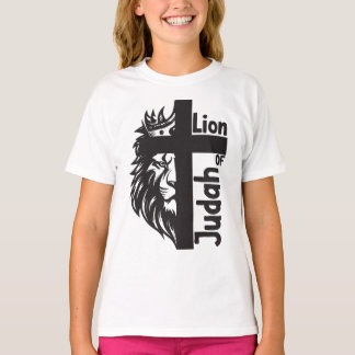Lion of Judah Bold Half Lion Half Cross Christian T-Shirt