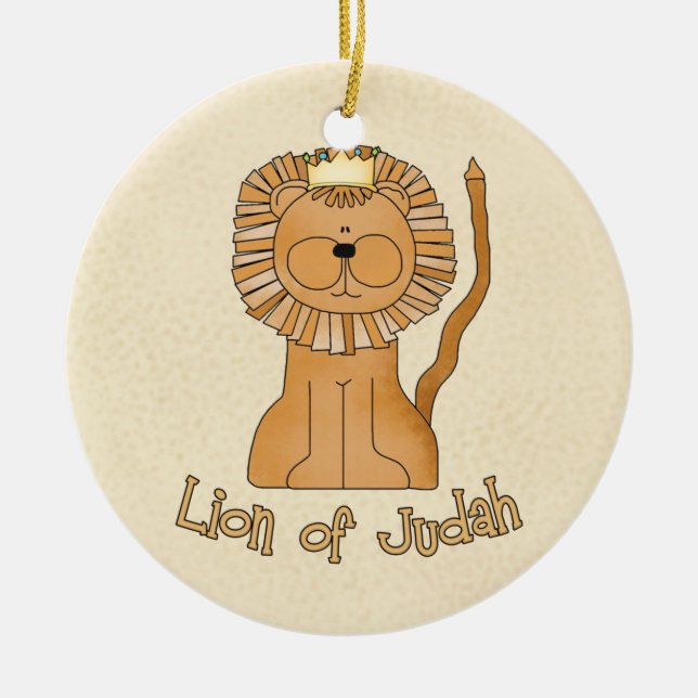 Lion of Judah Ceramic Ornament (Front)