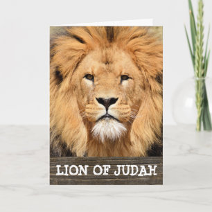 LION OF JUDAH CHRISTIAN ART CARD