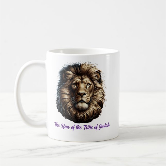 Lion of Judah Christian Coffee Mug (Left)