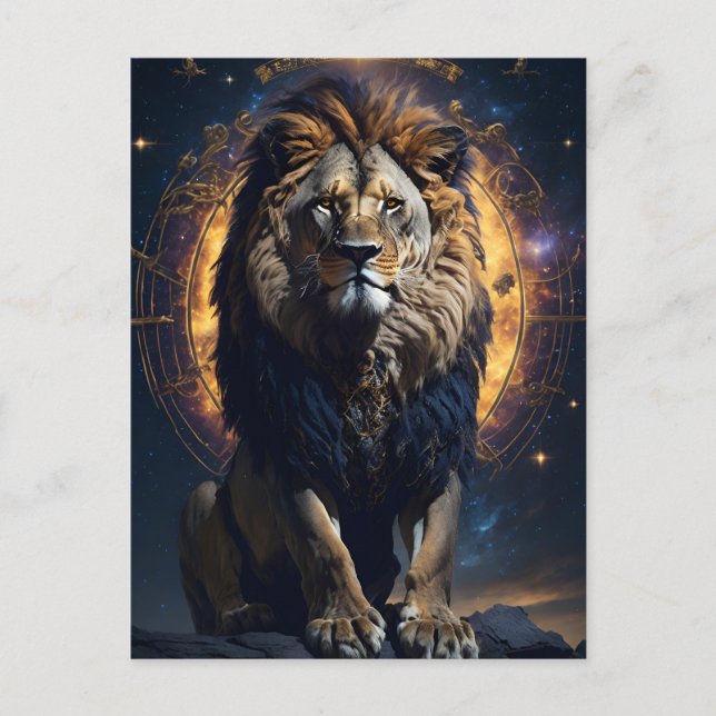 Lion of Judah Christian Jesus Christ Faith Holiday Postcard (Front)