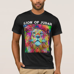 LION OF JUDAH COLORFUL CHRISTIAN T-SHIRT