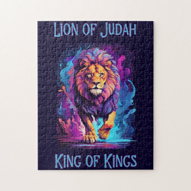 Lion of Judah Faith Jesus Christian Gift Jigsaw Puzzle (Vertical)