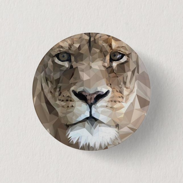 Lion of Judah - Haile Selassie - Rastafari Button (Front)