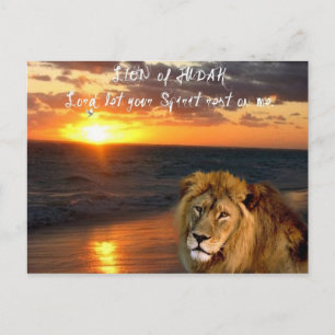 Lion of Judah Inspirational Postcard