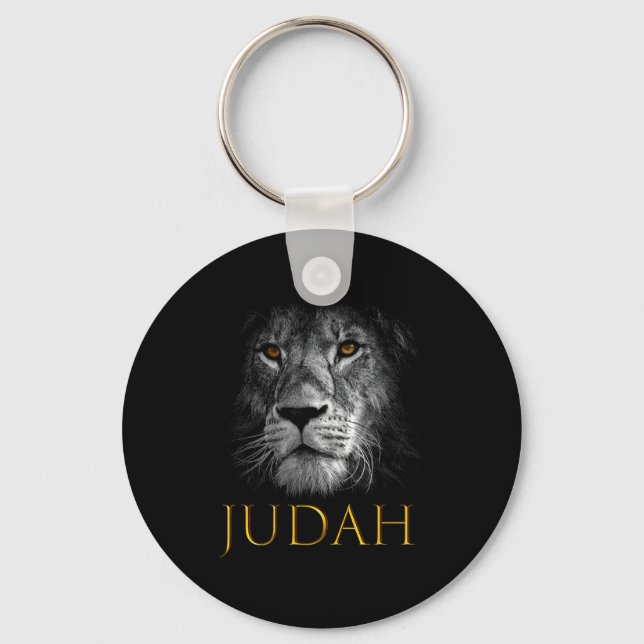 Lion Of Judah Jesus Christian Faith Over Fear Prem Keychain (Front)