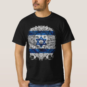 Lion Of Judah Jewish Pride Israel Flag Jerusalem H T-Shirt