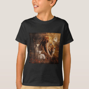 Lion Of Judah Lamb God Cross Jesus Light God T-Shirt