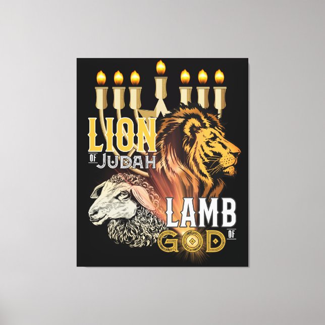 Lion Of Judah Lamb Of God Canvas Art (Front)