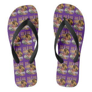 Lion Of Judah Lamb Of God Purple Unisex Flip Flops