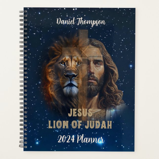 Lion Of Judah Personalized Custom Text Planner  (Front)
