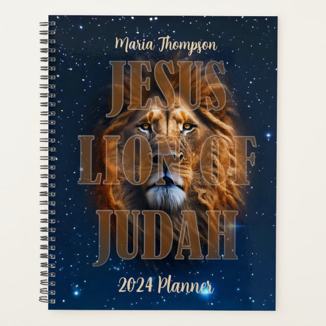 Lion Of Judah Personalized Custom Text Planner (Front)
