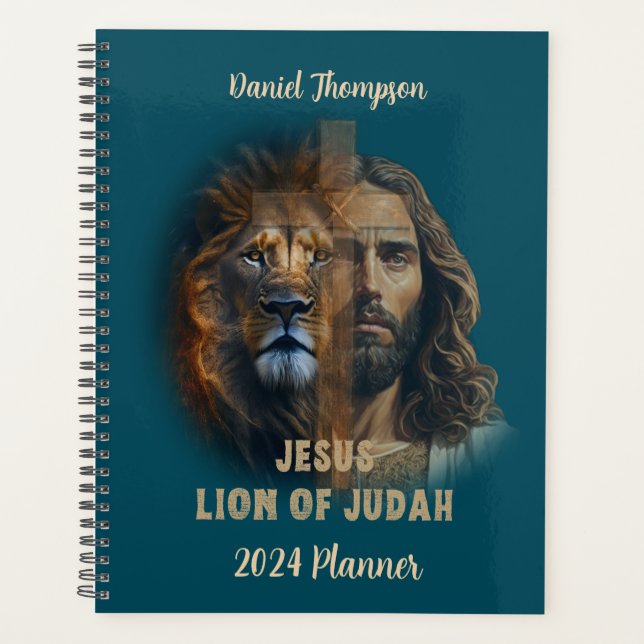 Lion Of Judah Personalized Custom Text Planner  (Front)