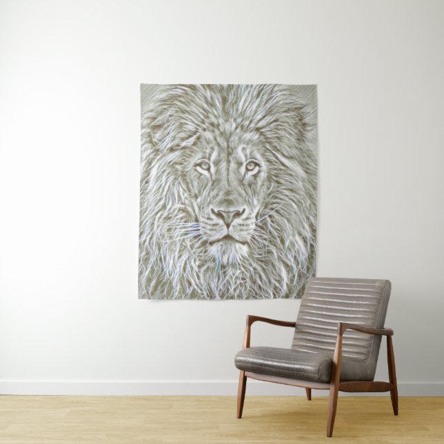 Lion of Judah Portrait Art Tapestry (In Situ)