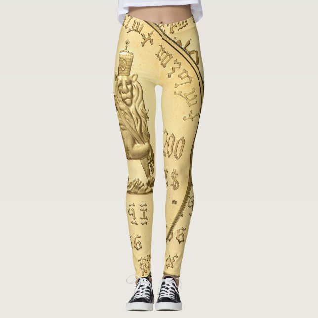 Lion of Judah - Rasta Power Yoga Leggings (Front)