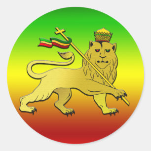 Lion Of Judah - Rasta Reggae Lion Classic Round Sticker